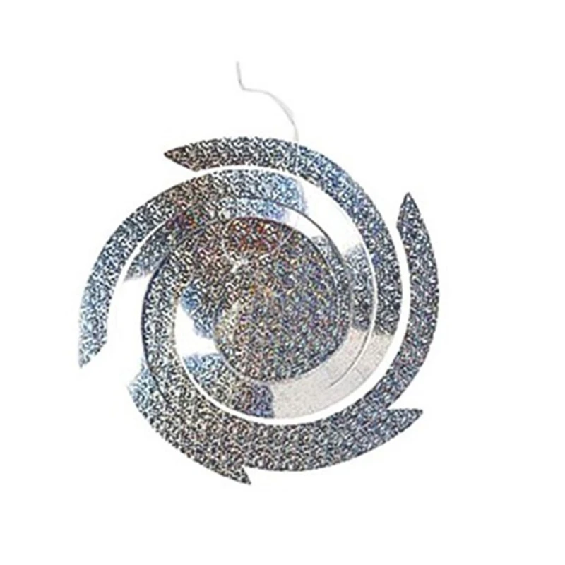 Спиральные отражатели из репеллента для птиц серебряный Спиннер подвесное