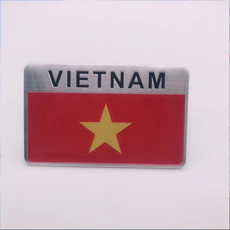 Вьетнам Красный флаг с аппликацией в виде Золотой звезды значок Тонкий