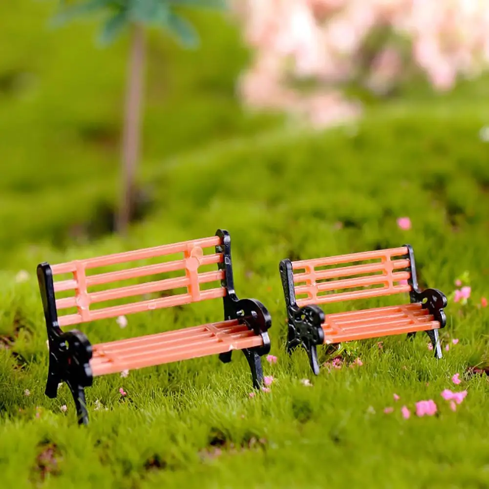 Миниатюрная скамейка для парка креативная модель миниатюрного ландшафта