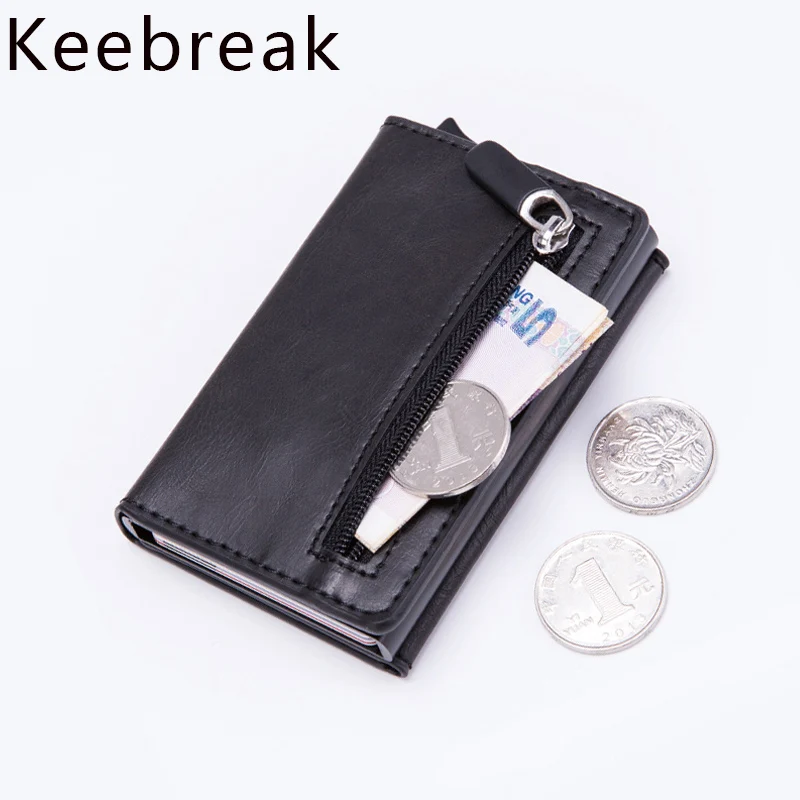 Умный бумажник KEEBREAK с защитой от радиочастотной идентификации Мужской винтажный