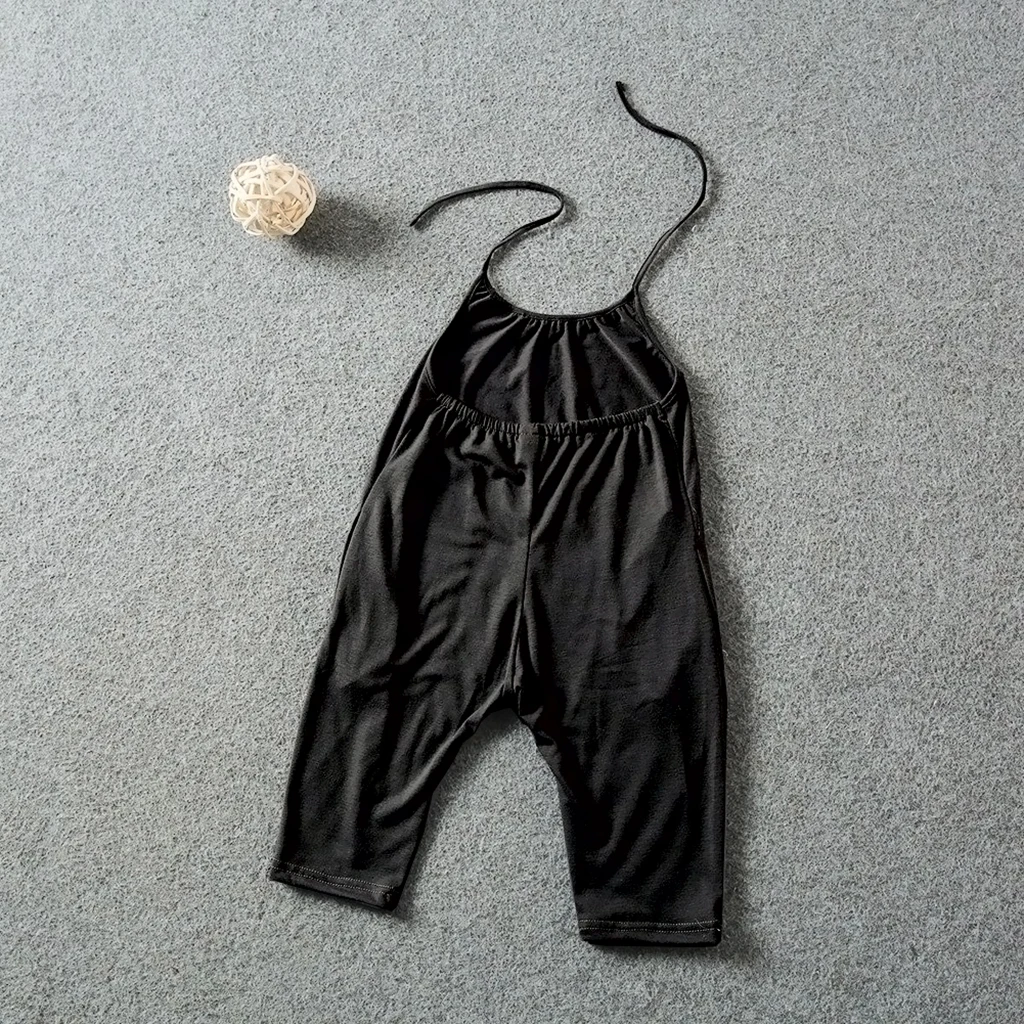 Новый летний комбинезон для малышей Детский девочек модный однотонный синий на