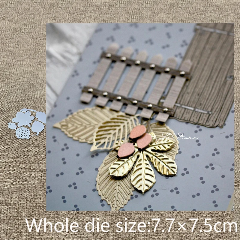 

New Design Craft Metal Cutting Die die cuts 6pcs leaves pine cone decoration scrapbook Album Paper Card Craft Embossing die cuts