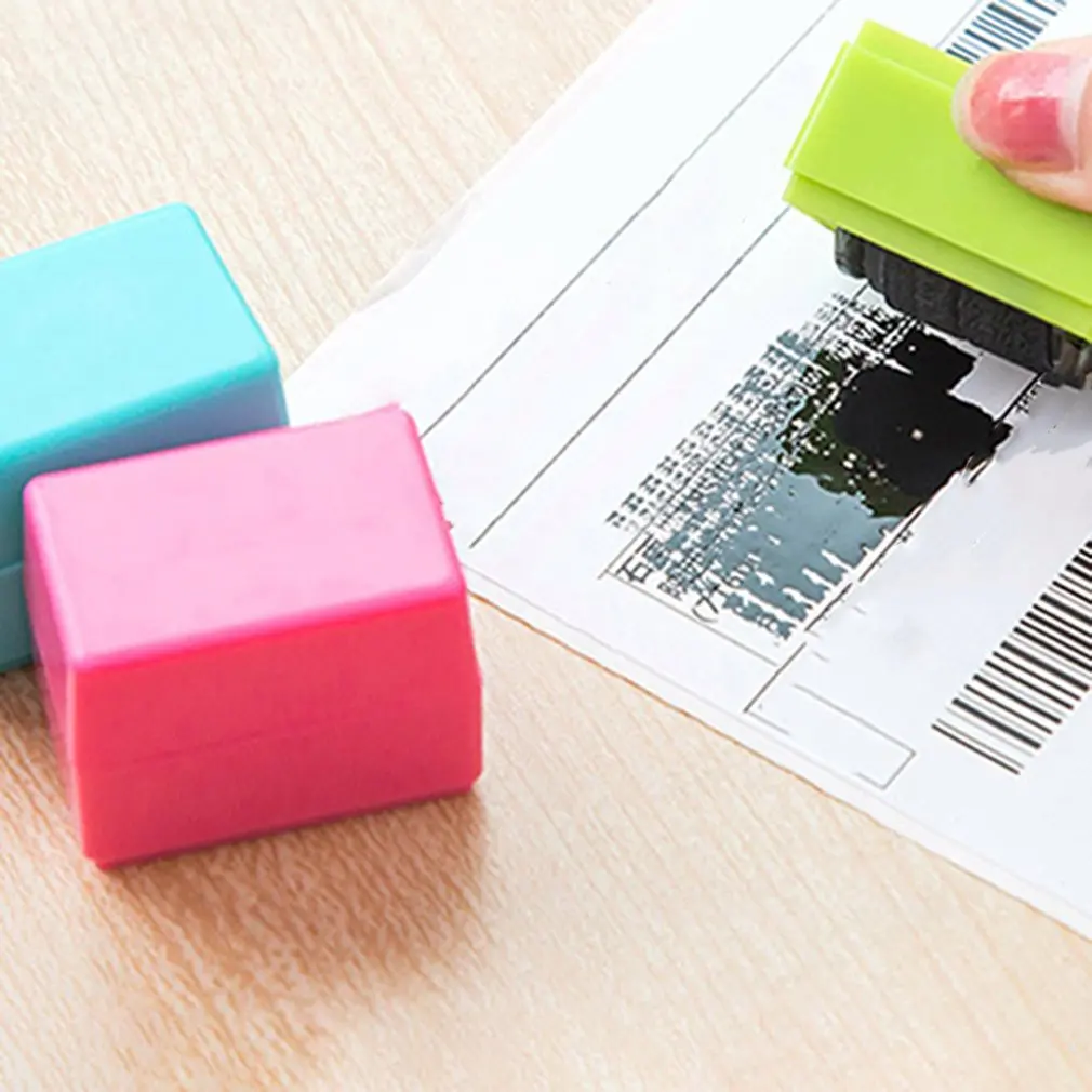 Тип ролика Безопасный Скрытый Id искаженный от чернил резиновый штамп для защиты