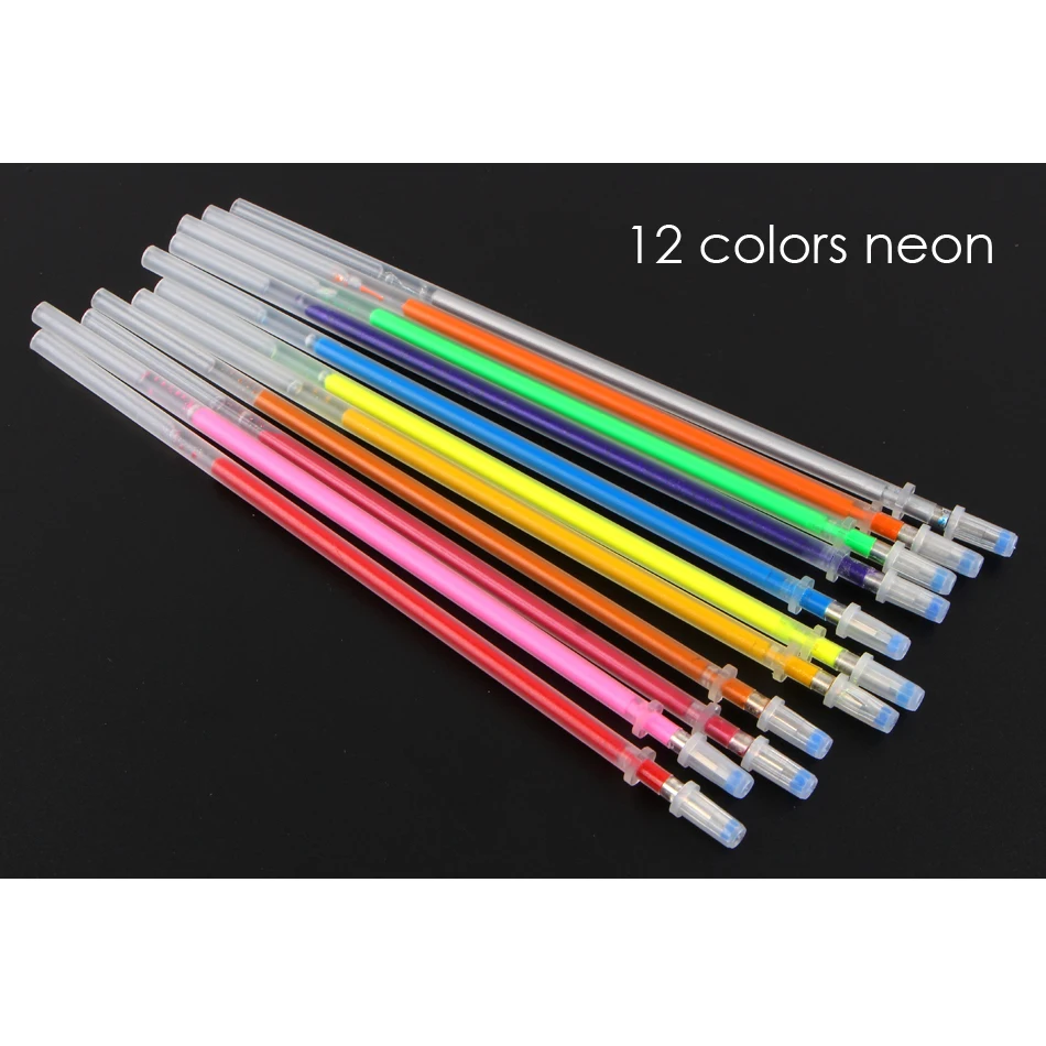 36 Color/set Gel Ink Pen Refills Rollerball Refill Pastel Neon Sketch Drawing Markers Marker Manga Aquarela Capinhas|gel ink pen|gel pen refillink