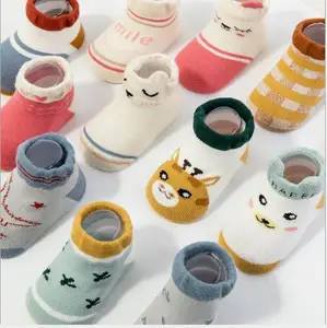 0-3 года 3 парлот, Осень-зима, новые детские носки, детские Нескользящие носки-Тапочки