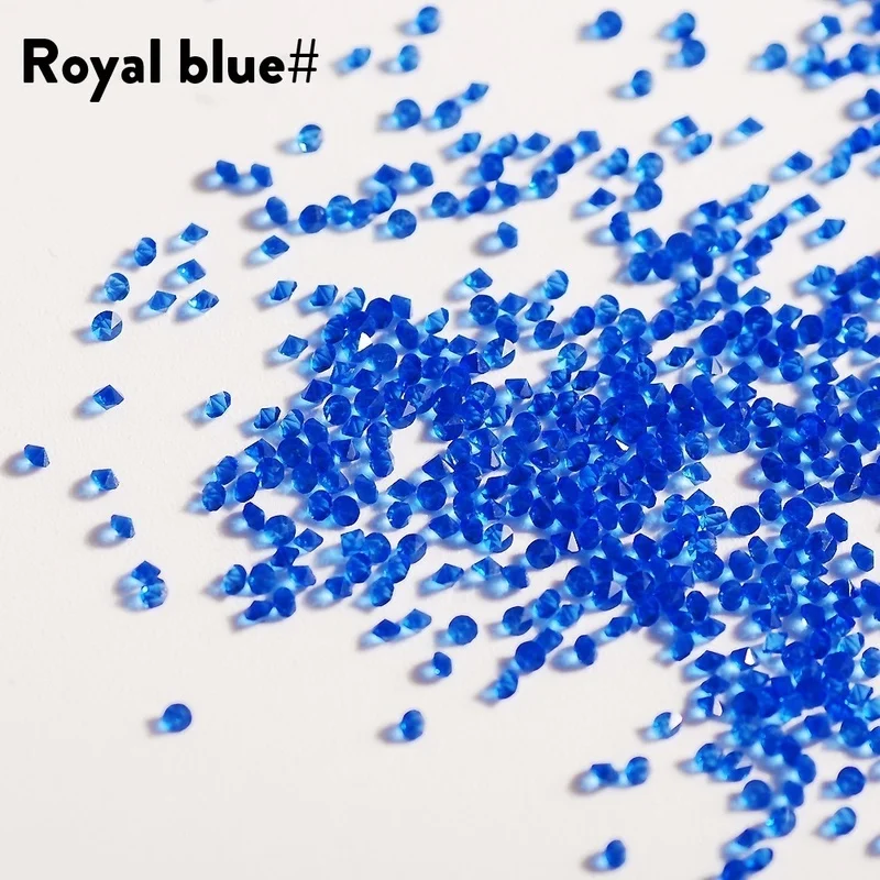 Royalblue 1440 шт./пакет мульти-Размеры Стекло ногтей Стразы для украшения для ногтей Кристаллы перегородка смешанные Размеры стразы комплект - Цвет: Royalblue