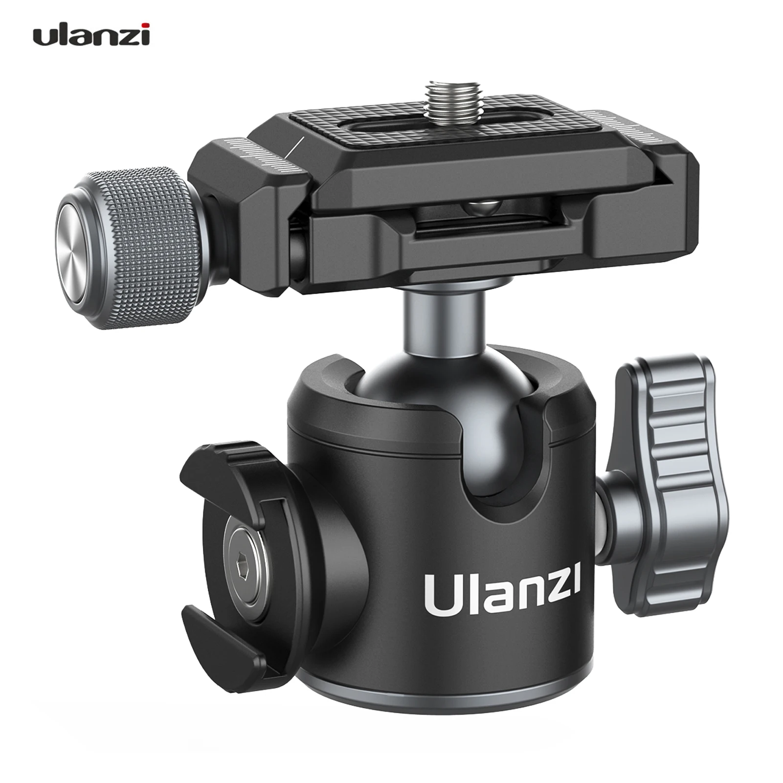 

Ulanzi Ball Head Arca Swiss Side Cold Shoe Ball Head with Quick Release Plate 1/4 Inch Screw Mounts for DSLR ILDC Cameras