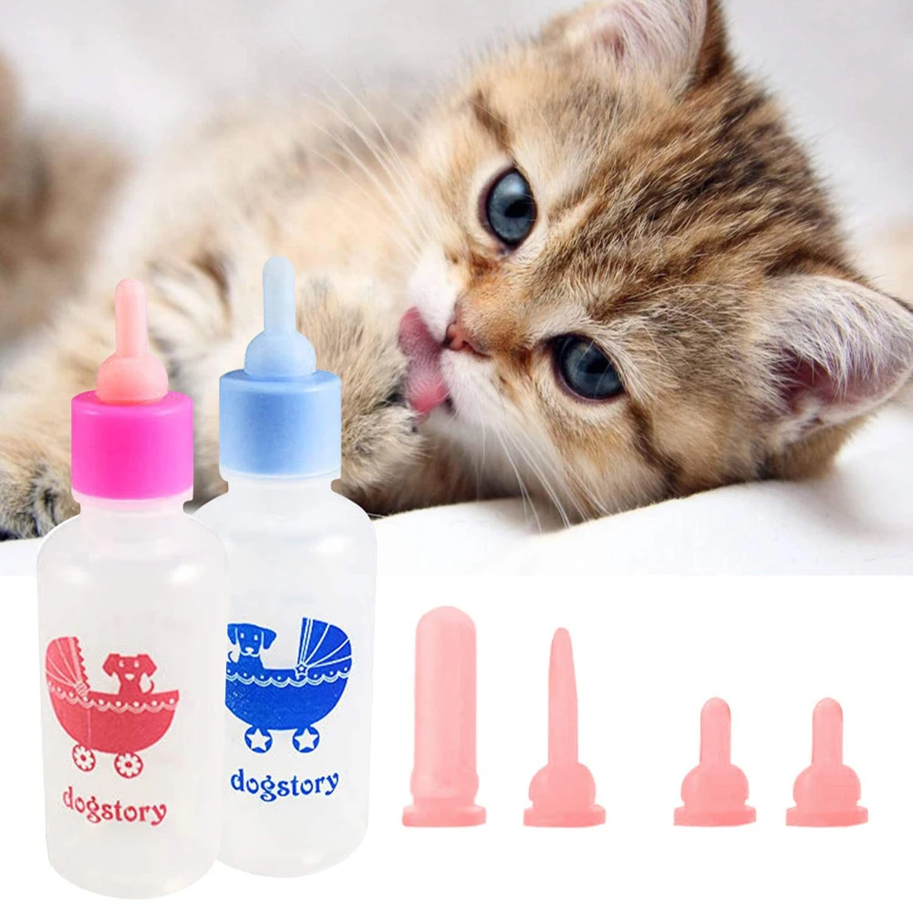 

7pcs 60ml Pet Puppy Kitten Feeding Bottle Pet Nursing Feeding Bottle with Cleaning Brush Kit For Dog Puppy Cat