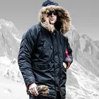 Зимнее мужское армейское пальто N3b в стиле милитари и полярных регионов, хлопковое армейское пальто для активного отдыха, походов, тактического спорта, утепленная шапка