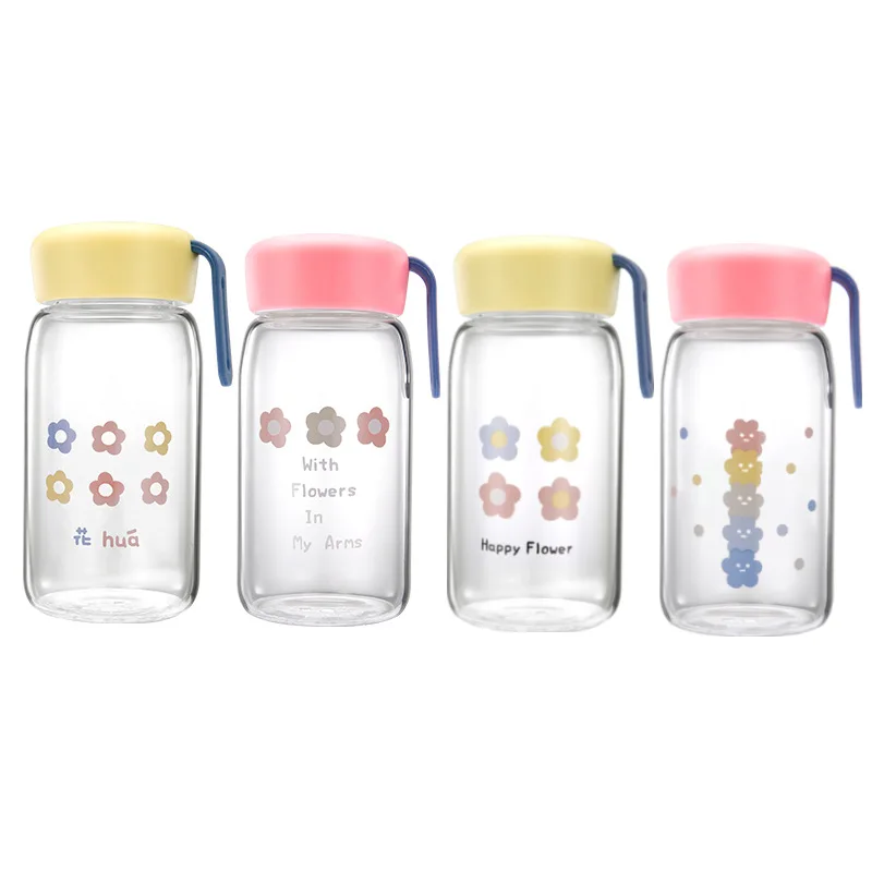 Милый цветок двухслойная прозрачная стеклянная высокотемпературная стойкая