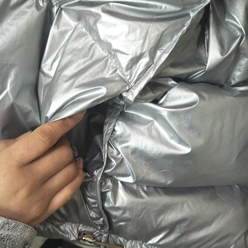 Зимняя толстая Тонкая меховая парка с капюшоном, глянцевая парка, двухсторонняя одежда, зимняя куртка для женщин, плюс размер 2XL, теплая ветровка
