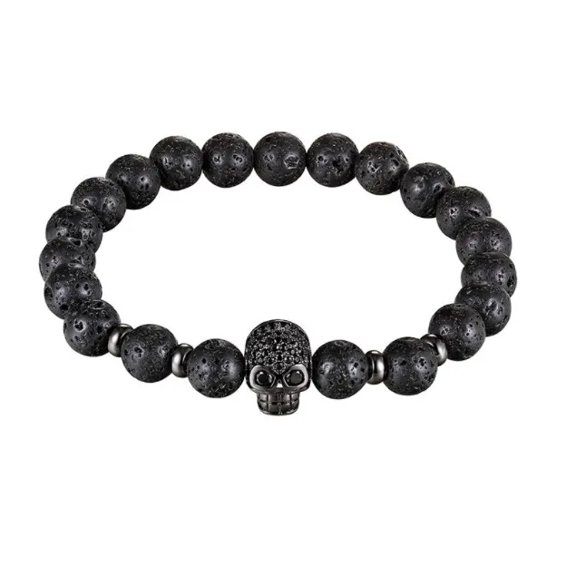 8 мм эластичные золотые серебряные медные фианиты в виде черепа с фианитами