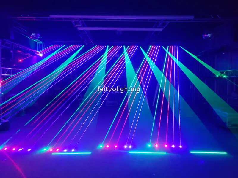 E-1pcs-4 шт RGB Полноцветный 6 Вт Перемещение лазерной головки бар 6 глаз для сцены диско dj