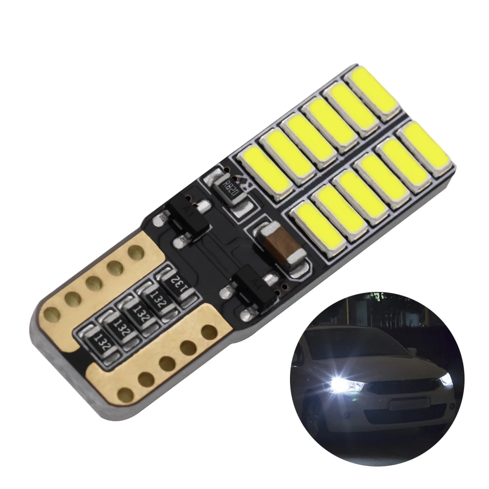 2 шт. Canbus Led 194 T10 W5W автомобильный светильник без ошибок 24Smd 4014 чипы клиновидная