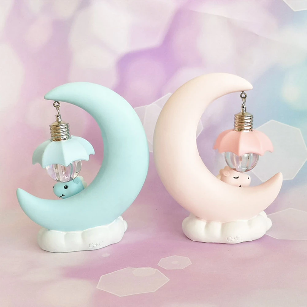 Светодиодный ночник с изображением Луны единорога из смолы детская лампа для