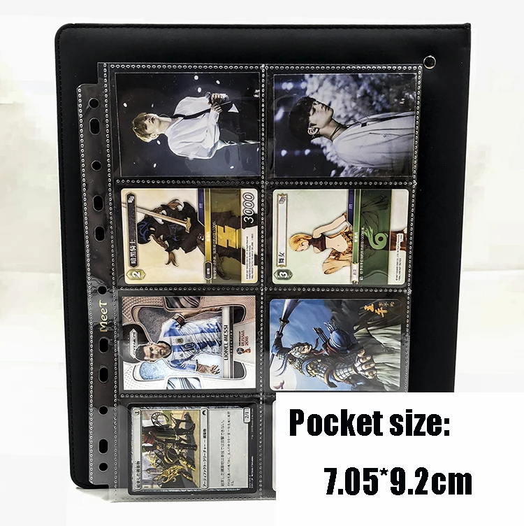20 страниц/партия 6 8 карманов 11 отверстий карточки для торговли страницами