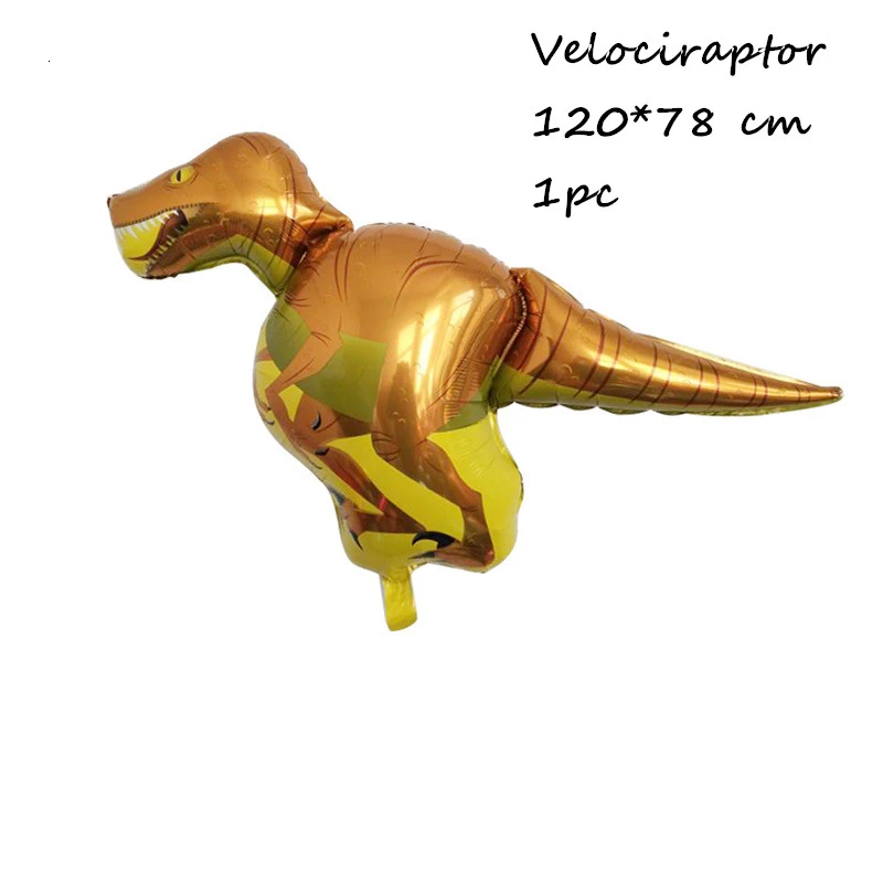 Velociraptor 1 шт гуляющий динозавр фольга гелиевые шары мальчики дети ребенок душ лес джунгли животные тематическая вечеринка на день рождения украшения принадлежности - Цвет: Velociraptor
