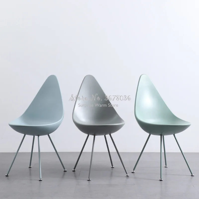 Nordic Style Creative Drip Chair Plastic Office Cafe Backrest Coffee Modern Dinning Leisure Restaurant | Мебель