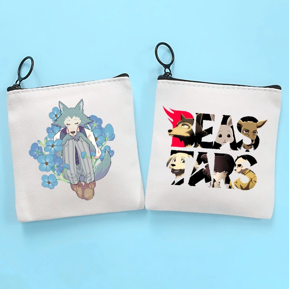 

Japan Anime BEASTARS legoshi Wolf Deer Canvas Coin Purse Coin Purse Collection Canvas Bag Small Wallet Zipper Key Bag Hand Gift