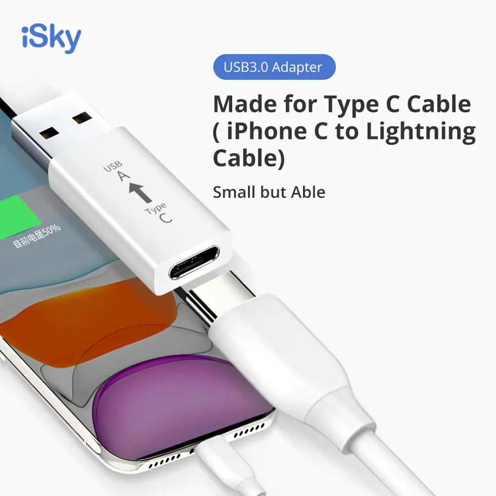 ISky USB Type C OTG адаптер Женский к A Мужской кабель конвертер OTG|Переходники и адаптеры|