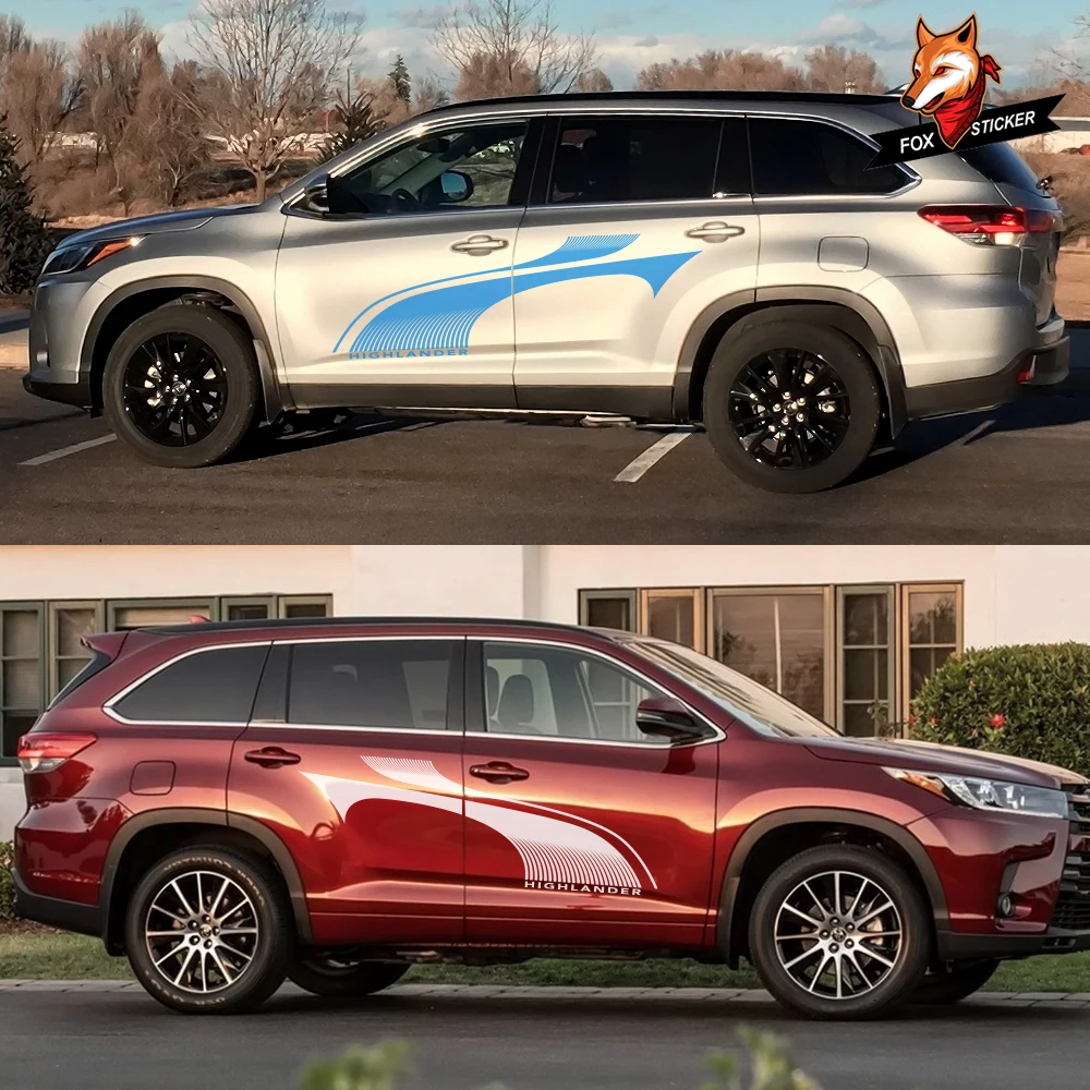 Автомобильные боковые наклейки на дверь виниловые спортивные для автомобиля и