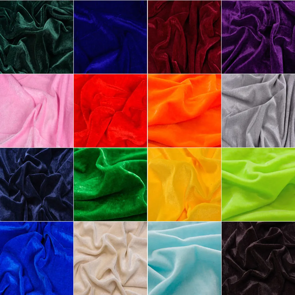 

1 Meter Thin Velvet Fabrics Cloth By the Meters for Apparel Fabric Sofa Cover Curtain Decorations DIY Handwork Crafts Tablecloth