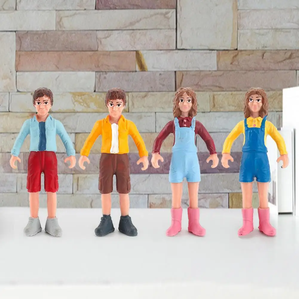 

4Pcs Characterers Model Miniature Fine Craftsmanship PVC Simulation Figure Toy for Kids