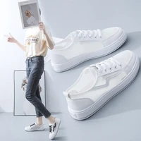 2021 new summer white mesh sneakers womens casual trend fashion designer ladies shoes flat shoes pu breathable student shoes