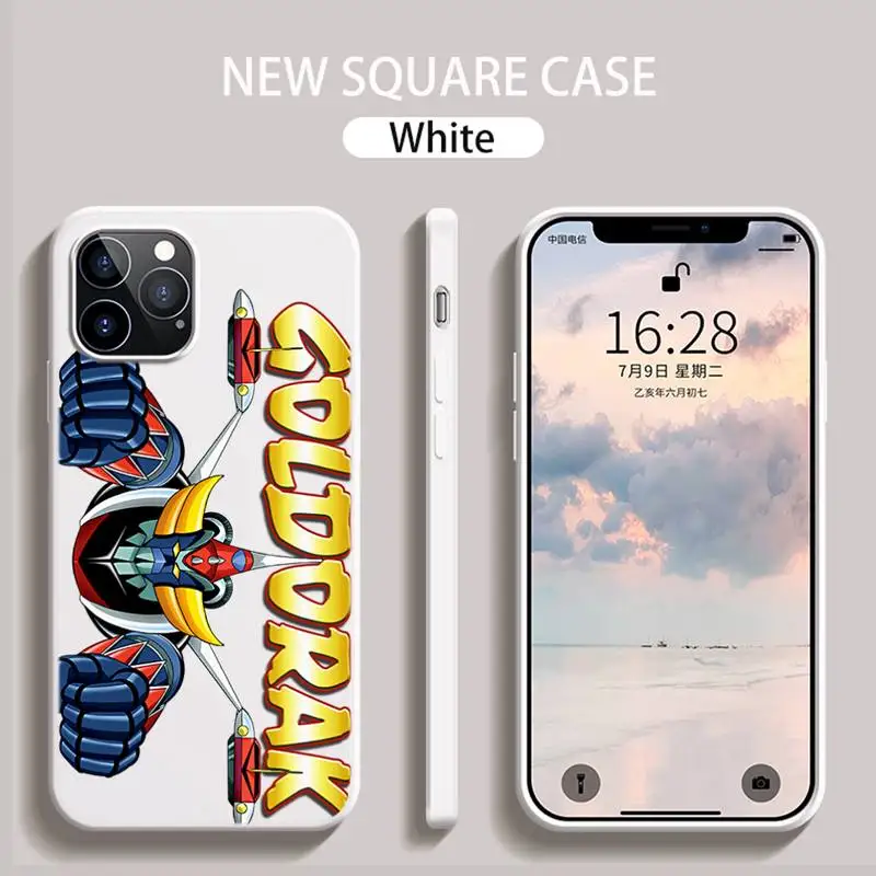

UFO Robot Goldorak Phone Case White Candy Color for iPhone 6 7 8 11 12 s mini pro X XS XR MAX Plus