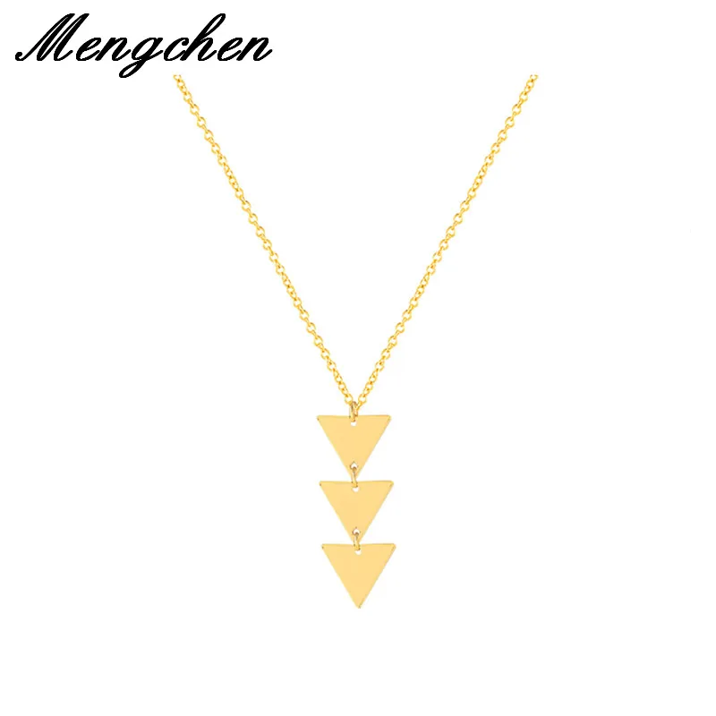 Bohemian New Design Multilayer Alloy Geometric Goth Triangle Gold Silver Color Chocker Pendant Long Necklace For Women | Украшения и