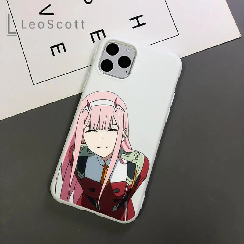 

Zero Two Darling in the FranXX Anime Phone Case Candy Color for iPhone 11 12 mini pro XS MAX 8 7 6 6S Plus X 5S SE 2020 XR