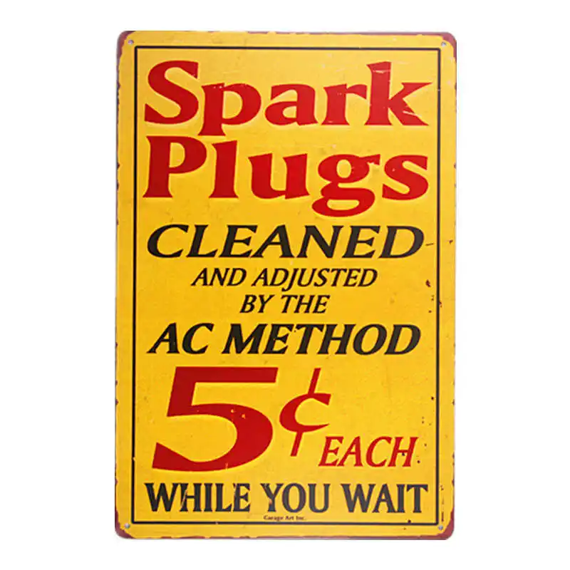 

Spark Plug Vintage Sign ,The Perfect spark plug advertising sign for any garage or shop