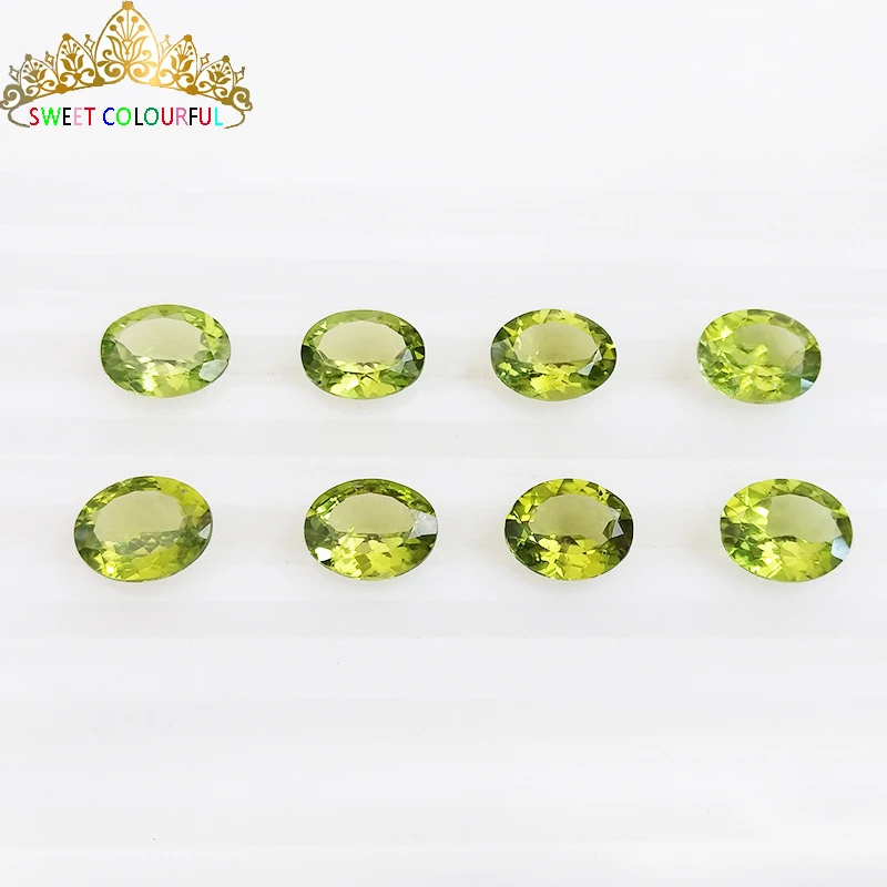 100% натуральный Перидот 8*10 мм Овальный неизолированный камень можно использовать