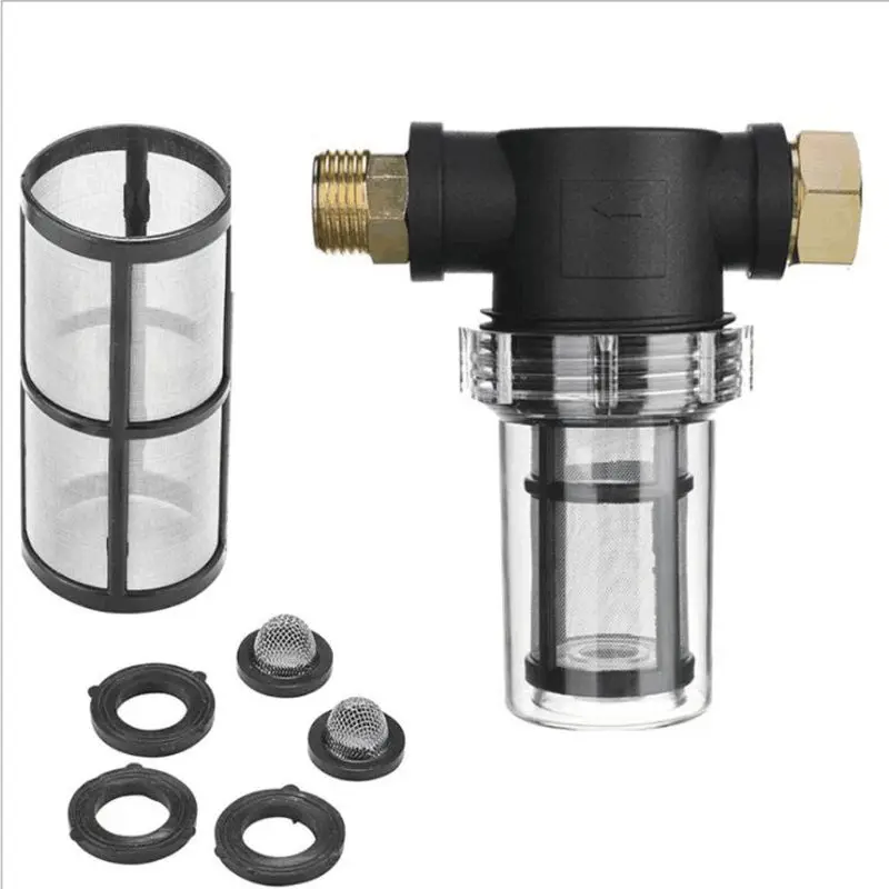 

40 100 Mesh Garden Hose Filter for Pressure Washer Inlet Water Inline Sediment 3/4" Connector Accessories