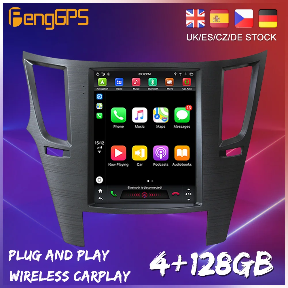 

Tesla Style Android 9.0 For Subaru Legacy Outback 2009 - 2014 Car DVD GPS Navigation Auto Radio Stereo Video CarPlay HeadUnit