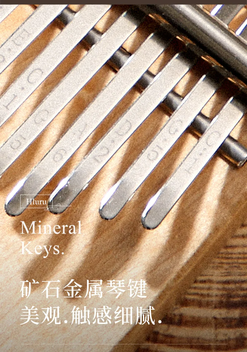 Мини-инструмент hlulu Kalimba 8 клавиш цельнодеревянное пианино для большого пальца