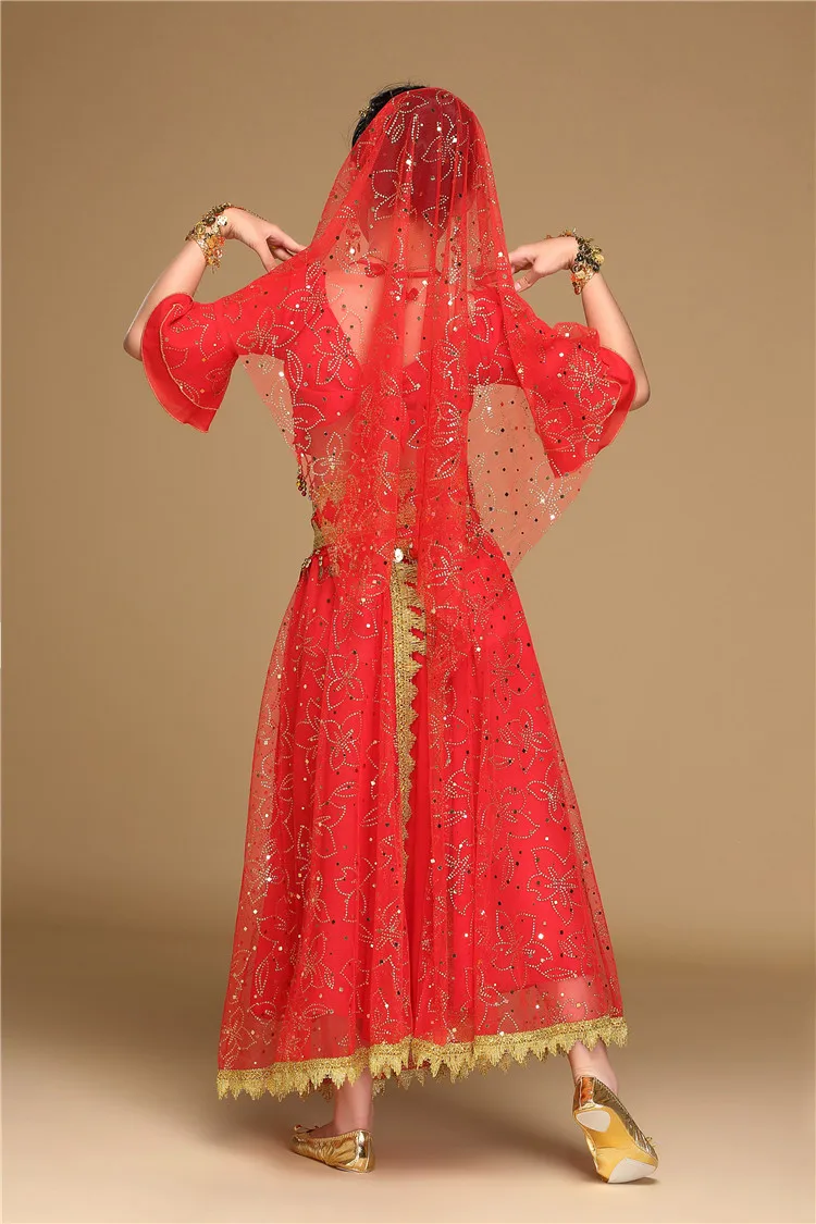 Детская Одежда для танцев в индийском стиле одежда выступлений танца живота