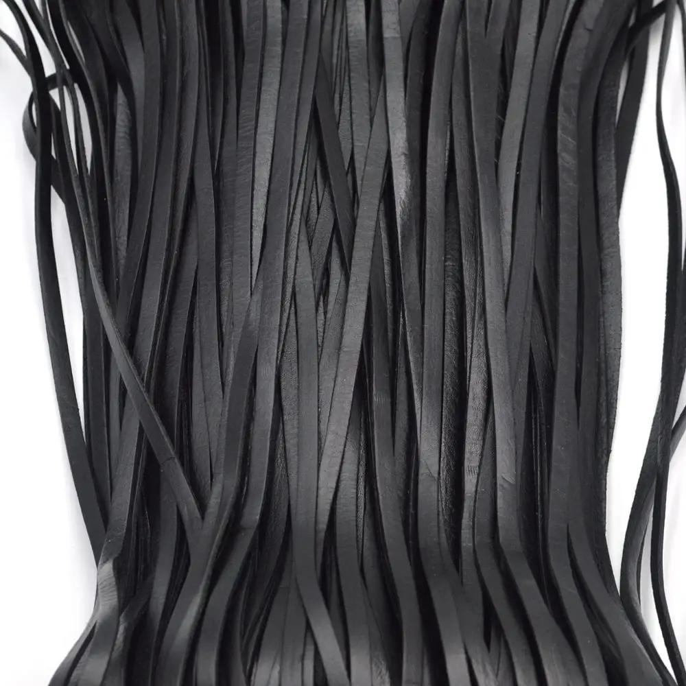 Шнурок из натуральной воловьей кожи плоская веревка для рукоделия сумка