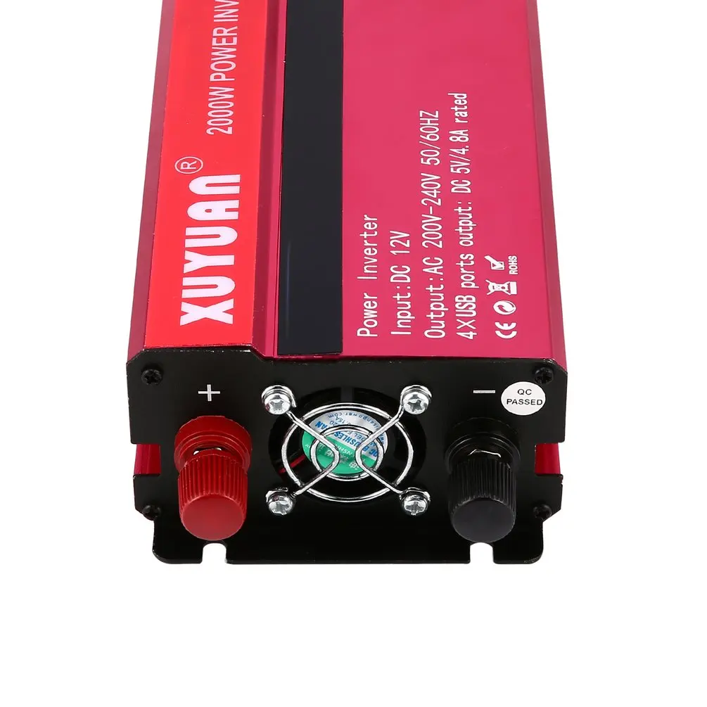 

Professional 2000W Power Inverter DC 12V to AC 220V Digital LED Display Car Converter for Household Appliances