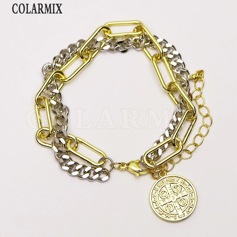 

8 шт., очаровательный браслет с двойной цепью Ветер браслет, модные сапоги в панковском стиле, сапоги в стиле хип-хоп ювелирные изделия брасл...