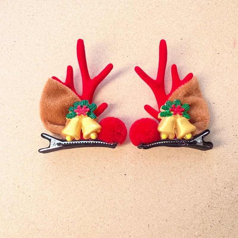 

2021 New Kids Girl Christmas Hairband Children Girls Ladies Hairpin New Elk Santa Claus Xmas Headwear Christmas Gifts