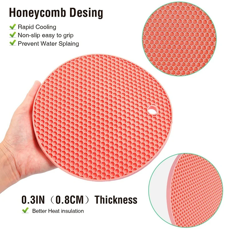 2 шт. силиконовый коврик для горячей кастрюли и горячий горшок колодки изготовлен