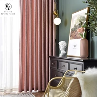 nordic modern light luxury simple morandi cashmere curtain bedroom living room high end shading finished product customization