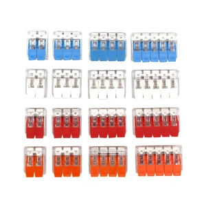 Разъемы для проводов 222-412 413 415 мини-разъемы для проводов, универсальный компактный проводник, вставной клеммный блок, Китай