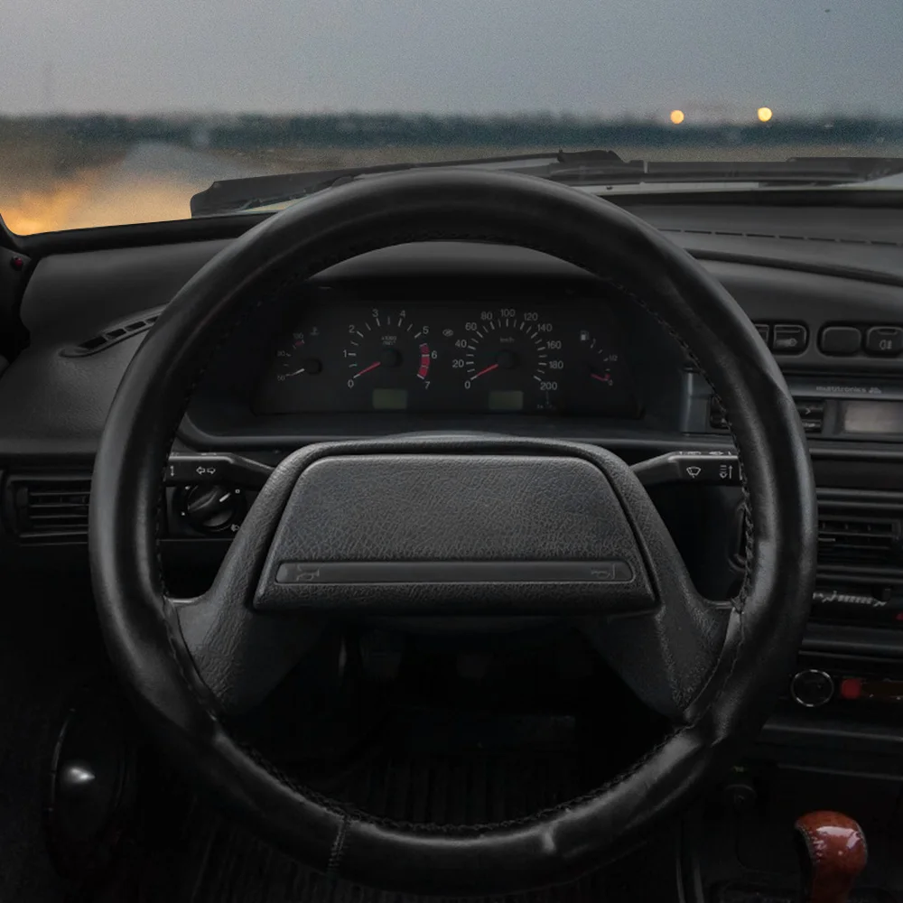 Универсальный чехол рулевого колеса автомобиля из волоконной кожи с мягкой