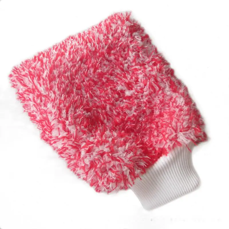 

Soft Absorbancy Glove Car Care Wash Mitt Microfiber Plush Cleaning Mitten Brush Plush Doubleside Colored Washing Velvet Glove