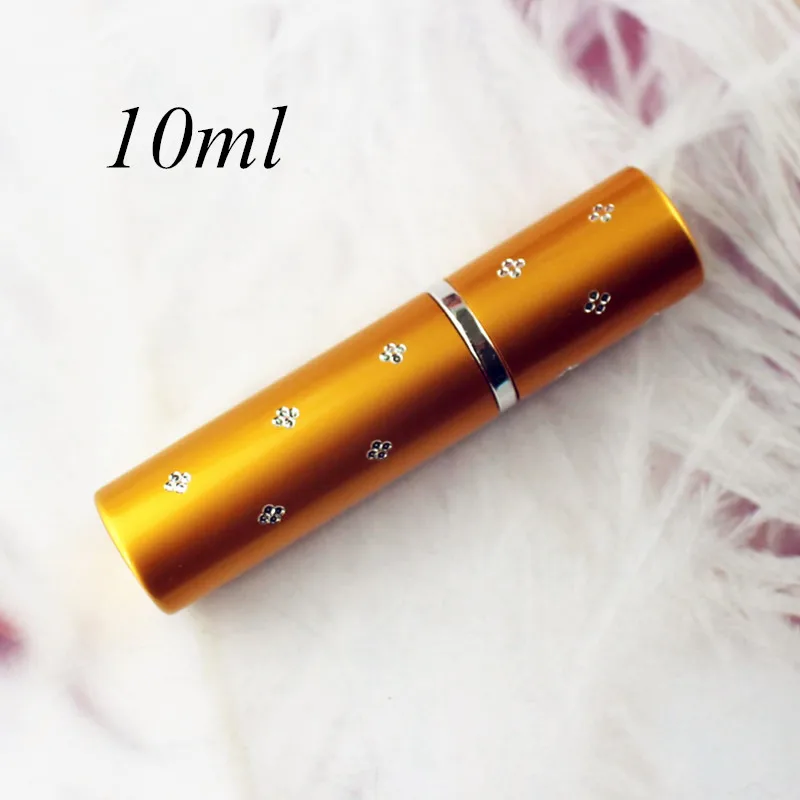 10ml Gold 1 шт. 5 мл 10 мл мини портативный флакон духов для путешествий многоразовый пустой распылитель духов Металлический распылитель ароматизатор насос чехол - Цвет: 10ml Gold