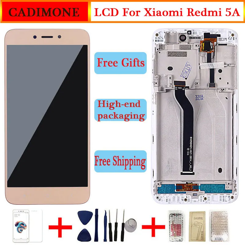 5 ''Оригинальный дисплей для Xiaomi Redmi 5A LCD сенсорный экран дигитайзер с рамкой