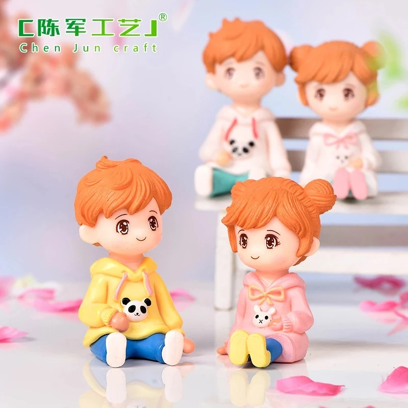 

2 шт., маленькая Статуэтка для мальчиков и девочек