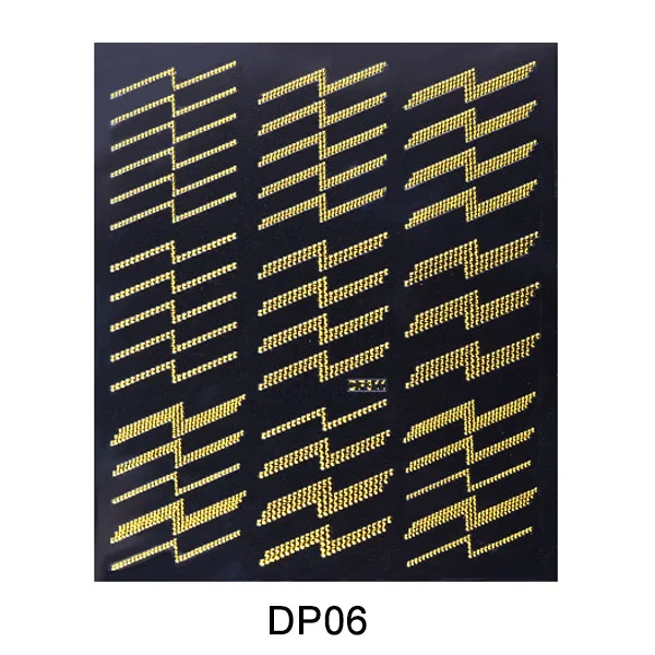 3D стикер для дизайна ногтей металлическая полоска волнистая линия клейкая